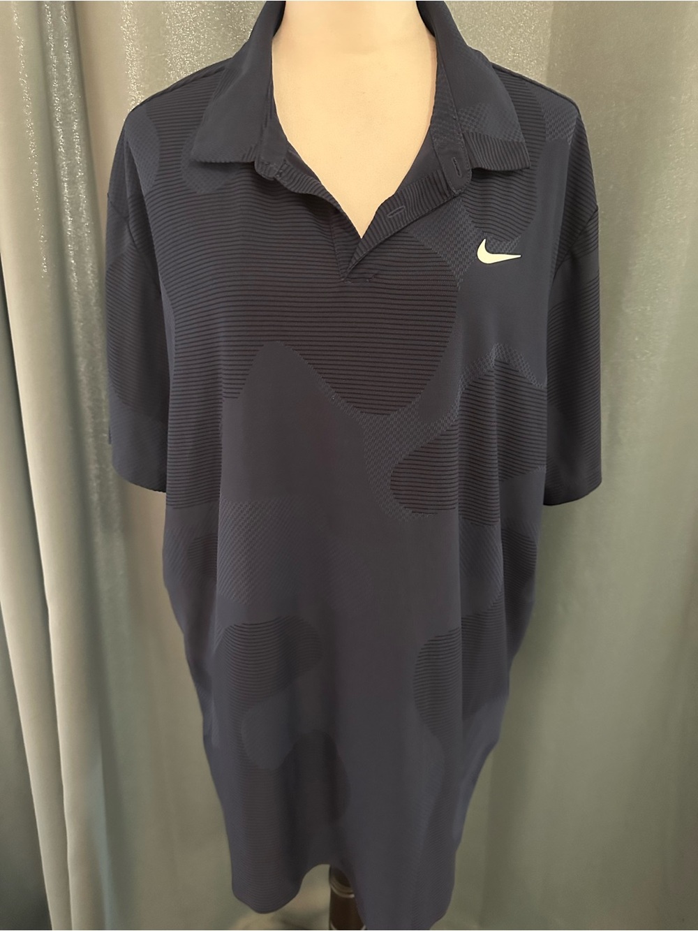 Nike Dri-FIT ADV Men’s XL Navy Blue Performance Golf Polo Shirt Swoosh